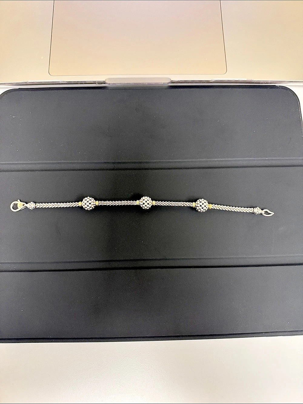 LAGOS Signature Caviar Three Station Caviar Beaded Bracelet Beaded Bracelet